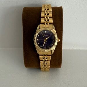 Gold and Blue Women's Watch